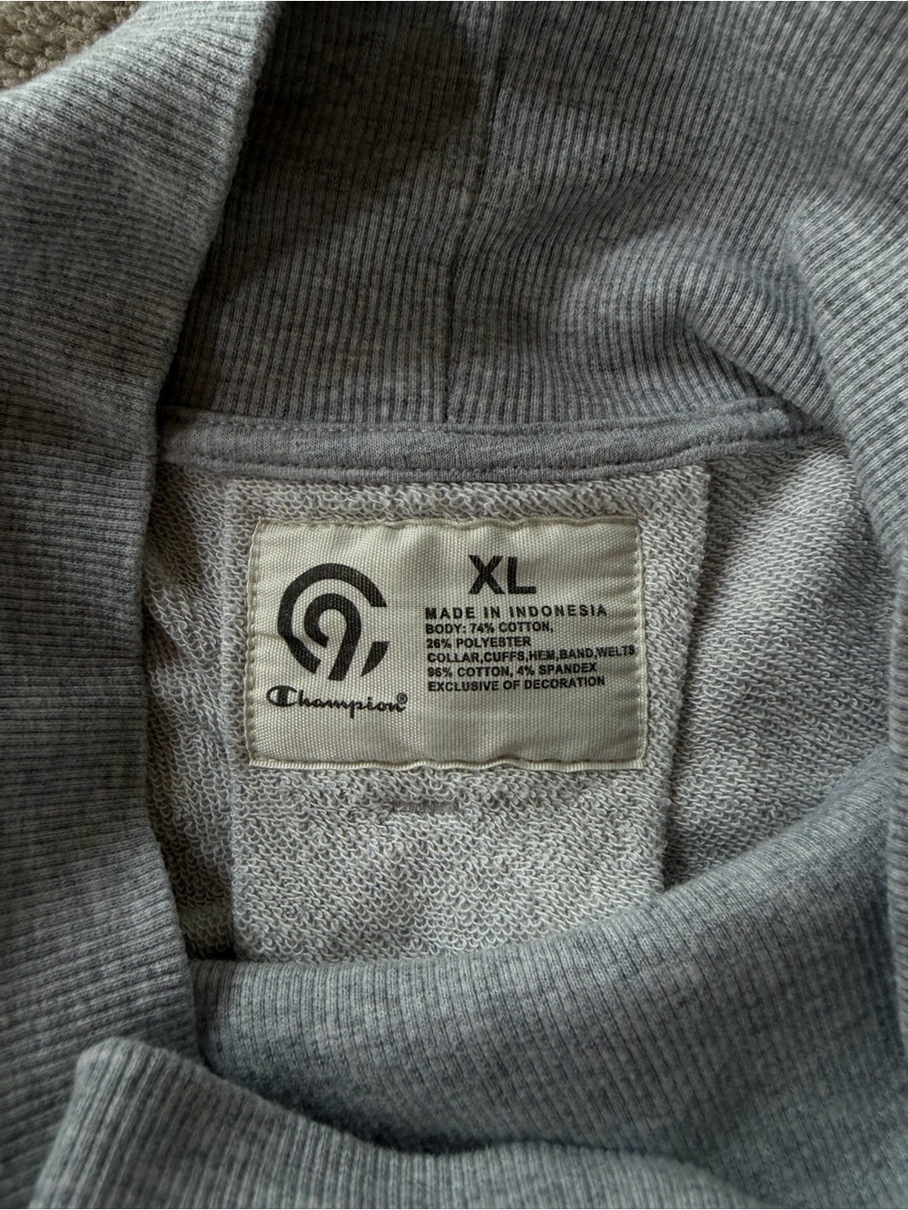 Champion Women's Heather Gray Turtleneck Pullover - Picture 2 of 2